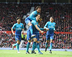 Triumphant Trio: Mkhitaryan, Xhaka, Iwobi's Epic Goal Celebration (Arsenal vs Manchester United, 2017-18)