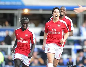 Triumphant Trio: Nasri, Sagna, Diaby's Unforgettable Goal Celebration vs. Birmingham City (2010)