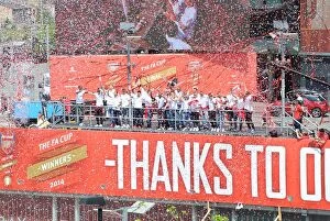 Arsenal Trophy Parade 2014 Collection: Trophy Parade. Islington, 18 / 5 / 14. Credit : Arsenal Football Club / David Price