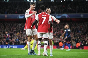 Arsenal v Sevilla 2023-24 Collection: Trossard Scores First Arsenal Goal: Arsenal 1-0 Sevilla, Champions League 2023/24
