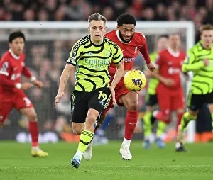 Liverpool V Arsenal 2023-24 Prints: Trossard vs Gomez: A Premier League Battle - Liverpool vs Arsenal, 2023-24