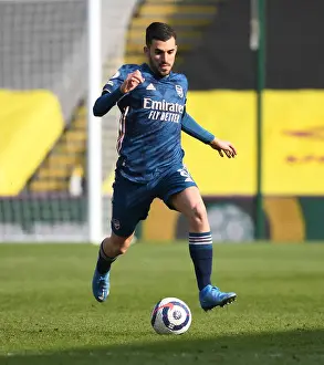 Empty Turf Moor: Dani Ceballos in Action as Arsenal Face Burnley in Premier League Amidst COVID-19 Restrictions