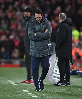 Liverpool V Arsenal 2018-19 Prints: Unai Emery at Anfield: Liverpool vs. Arsenal, Premier League 2018-19