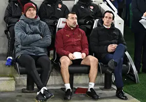 Brighton And Hove Albion V Arsenal 2018-19 Prints: Unai Emery and Arsenal Coaching Team Ahead of Brighton & Hove Albion Clash