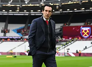 West Ham United V Arsenal 2018-19 Prints: Unai Emery: Arsenal FC Head Coach Ahead of West Ham United Clash (2018-19)