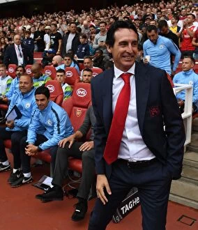 Images Dated 12th August 2018: Unai Emery (Arsenal Head Coach). Arsenal 0: 2 Manchester City