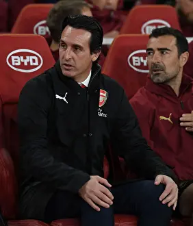 Arsenal V Blackpool Carabao Cup 2018-19 Prints: Unai Emery: Arsenal Head Coach Ahead of Arsenal v Blackpool Carabao Cup Match