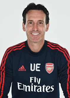 Unai Emery at Arsenal's 2019-20 Photocall