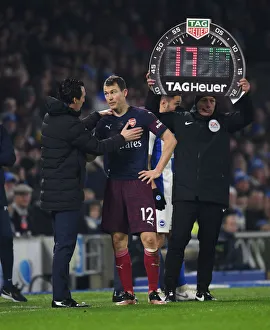 Unai Emery Coaches Arsenal Against Brighton & Hove Albion, Premier League 2018-19