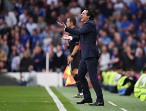 Chelsea V Arsenal 2018-19 Prints: Unai Emery Focused: Chelsea vs Arsenal, Premier League 2018-19