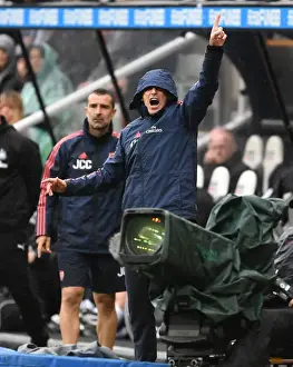 Newcastle United V Arsenal 2019-20 Prints: Unai Emery Focuses on Arsenal Tactics During Newcastle United Clash