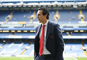 Chelsea V Arsenal 2018-19 Prints: Unai Emery Inspects Stamford Bridge Pitch Before Chelsea vs Arsenal (2018-19)