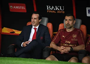 Arsenal V Chelsea Europa League Cup Final 2019 Prints: Unai Emery and Juan Carlos Carcedo