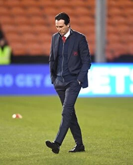 Images Dated 5th January 2019: Unai Emery Leads Arsenal at Blackpool FA Cup Match, 2019