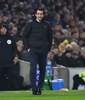 Brighton And Hove Albion V Arsenal 2018-19 Prints: Unai Emery Leads Arsenal Against Brighton in Premier League Clash