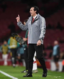 Images Dated 28th November 2019: Unai Emery Leads Arsenal in Europa League Battle against Eintracht Frankfurt