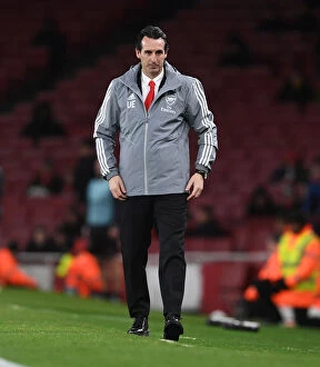 Images Dated 28th November 2019: Unai Emery Leads Arsenal in Europa League Battle Against Eintracht Frankfurt