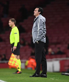 Images Dated 28th November 2019: Unai Emery Leads Arsenal in Europa League Battle against Eintracht Frankfurt