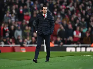 Arsenal V Fulham 2018-19 Prints: Unai Emery Leads Arsenal Against Fulham in Premier League Clash
