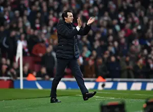Arsenal V Fulham 2018-19 Prints: Unai Emery Leads Arsenal Against Fulham in Premier League Clash (2018-19)