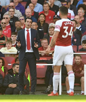 Arsenal v Watford 2018-19 Collection: Unai Emery Leads Arsenal in Premier League Clash Against Watford (2018-19)