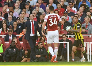 Images Dated 29th September 2018: Unai Emery Leads Arsenal in Premier League Clash Against Watford (2018-19)