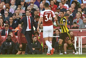 Images Dated 29th September 2018: Unai Emery Leads Arsenal Against Watford in Premier League Clash (2018-19)
