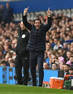 Everton V Arsenal 2018-19 Prints: Unai Emery Leads Intense Arsenal Showdown Against Everton in the Premier League (2018-19)