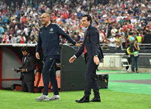 Arsenal V Chelsea Europa League Cup Final 2019 Prints: Unai Emery and Maurizio Sarri Face Off: Arsenal vs