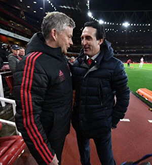 Images Dated 25th January 2019: Unai Emery and Ole Gunnar Solskjaer Face Off: Arsenal vs Manchester United - FA Cup 2018-19