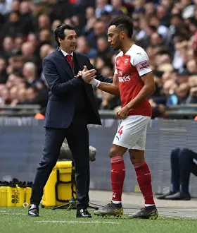 Unai Emery Prepares Substitution of Pierre-Emerick Aubameyang during Tottenham vs Arsenal Premier League Match