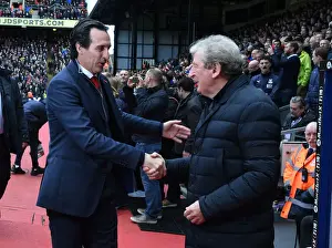 Crystal Palace V Arsenal 2018-19 Prints: Unai Emery and Roy Hodgson Pre-Match Handshake: Crystal Palace vs Arsenal FC