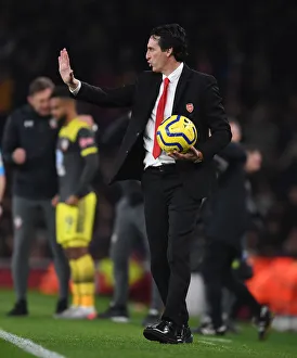 Arsenal V Southampton 2019-20 Prints: Unai Emery's Determination: Arsenal vs