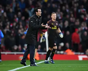 Arsenal V Huddersfield Town - 2018-19 Prints: Unai Emery's Unwavering Determination: Arsenal's Preparation for Premier League Clash Against Huddersfield Town