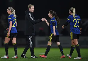 Unforgettable Moment: Eidevall and Blundell's Sportsmanship After Arsenal Women vs Manchester United Women FA Womens Continental Tyres League Cup Quarterfinal