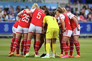 Chelsea Women V Arsenal Women 2022-23 Prints: United in Focus: Arsenal Women's Pre-Match Huddle vs