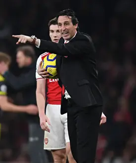 United in Focus: Emery and Tierney's Intense Conversation at Arsenal's Emirates Stadium
