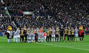 West Bromwich Albion V Arsenal 2015-16 Prints: United in Respect: Arsenal and West Bromwich Albion Players Honor France with National Anthem (November 2015)