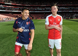 Arsenal V Everton 2016-17 Prints: Unity at Emirates: Ozil and Sanchez Connect