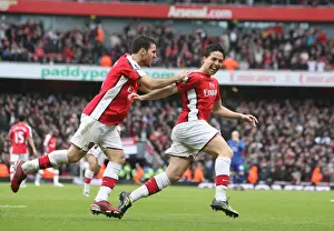 Arsenal V Manchester United 2008-09 Prints: Unstoppable Arsenal: Nasri and Fabregas's Brilliant Goal vs. Manchester United (2008)