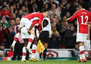 Arsenal V Standard Liege 2009-10 Prints: Unstoppable Arsenal Trio: Nasri