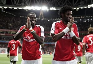 Images Dated 26th August 2009: Unstoppable Duo: Eboue and Song's Brilliant Performance - Arsenal's Triumph over Celtic in