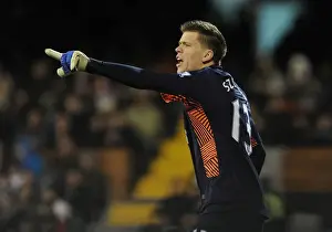 Fulham V Arsenal 2011-12 Prints: Unyielding Guardian: Wojciech Szczesny's Heroic Performance (Fulham vs Arsenal 2011-12)