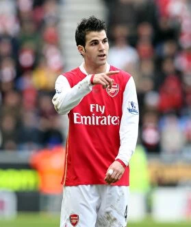 Images Dated 10th March 2008: Unyielding Maestro: Cesc Fabregas at JJB Stadium - Arsenal's Scoreless Draw Against Wigan Athletic