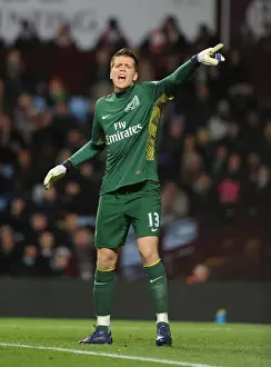 Aston Villa V Arsenal 2011-12 Prints: Unyielding Szczesny: Wojciech's Unwavering Performance at Aston Villa (2011-12)
