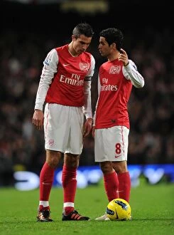 Images Dated 18th December 2011: Van Persie and Nasri: Manchester Rivalry, 2011-12 Premier League