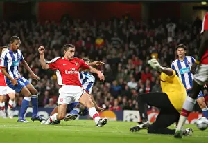 Arsenal V FC Porto 2008-09 Prints: Van Persie Stuns Porto: Arsenal's First Goal in Champions League Victory