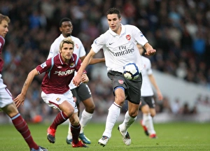 West Ham United V Arsenal 2009-10 Prints: Van Persie vs. Behrami: 1-1 Stalemate at Upton Park, 2009