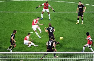 Arsenal V Wolverhampton Wanderers 2011-2012 Prints: Van Persie vs. Berra: Intense Moment at the Emirates - Arsenal vs