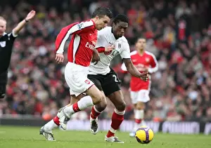 Arsenal V Fulham 2008-9 Prints: Van Persie vs. Etuhu: Stalemate at Emirates Stadium - Arsenal vs